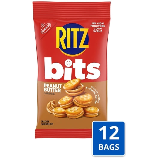 Ritz Bits Peanut Butter Snack, 12 x 3 oz Case - Bakery & Desserts