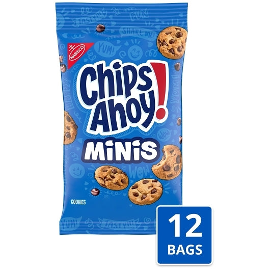 Chips Ahoy Big Bag Mini Cookies, 12 x 3 oz Case - Bakery & Desserts