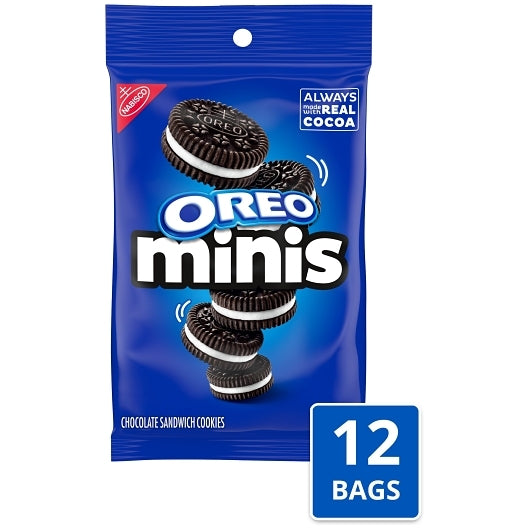 Oreo Big Bag Mini Cookies, 12 x 3 oz Case - Bakery & Desserts