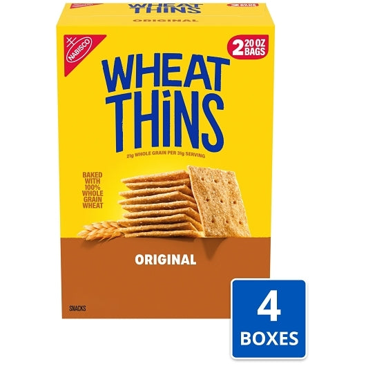Wheat Thins Crackers Supercarton, 4 x 40 oz Case - Crackers & Grahams