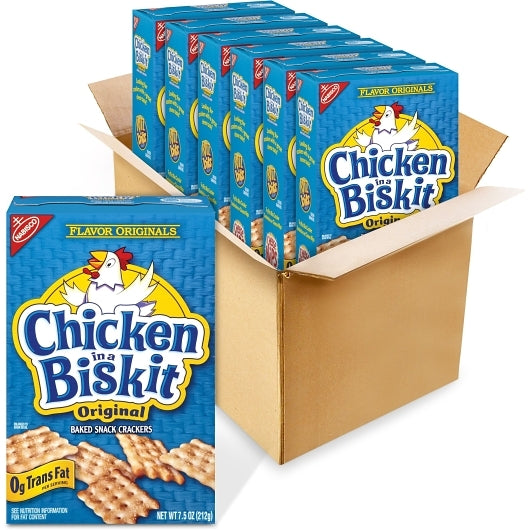 Chicken In A Biskit Crackers, 6 x 7.5 oz Case - Crackers & Grahams