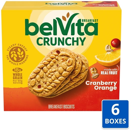 Belvita Cookie Cranberry Orange, 6 x 5 x 1.76 oz Case - Bakery & Desserts