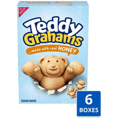 Teddy Grahams Honey Cookies, 6 x 10 oz Case - Pantry Ingredients
