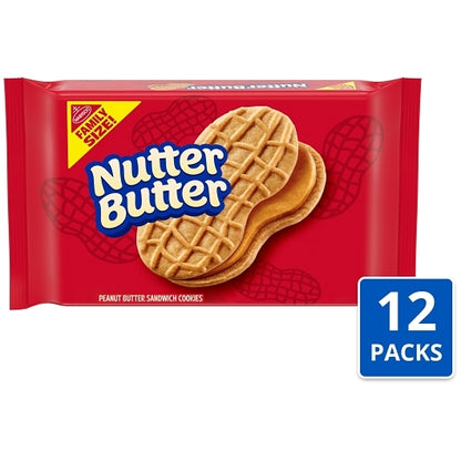 Nutter Butter Sandwich Cookies, 12 x 16 oz Case - Bakery & Desserts