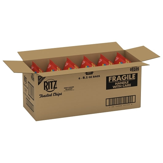 Ritz Toasted Chips Sour Cream & Onion Flavored, 6 x 8.1 oz Case - DOT product image 4