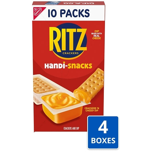 Handi Snacks Ritz Crackers N Cheez Two Compartment Snacks, 4 x 10 x 0.95 oz Case - Crackers & Grahams