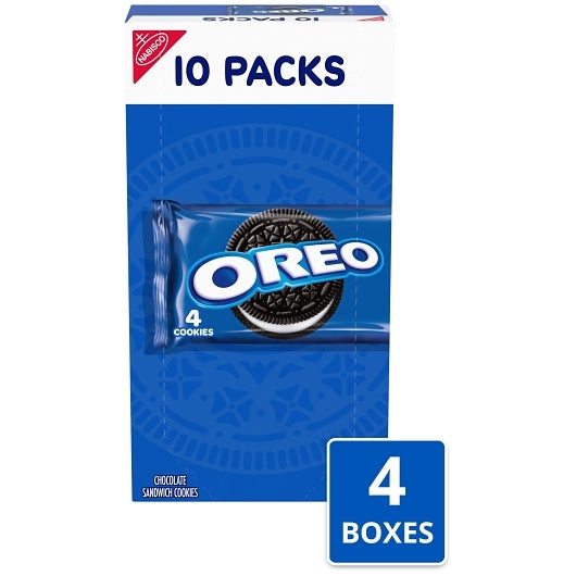 Oreo Cookies-Single Serve, 4 x 10 x 1.59 oz Case - Bakery & Desserts