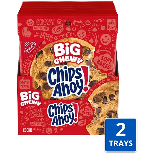 Chips Ahoy Chewy Original Big Cookies, 2 x 7 x 2.5 oz Case - Bakery & Desserts
