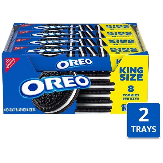 Oreo Original King Size Cookies, 2 x 12 x 3.22 oz Case - Bakery & Desserts