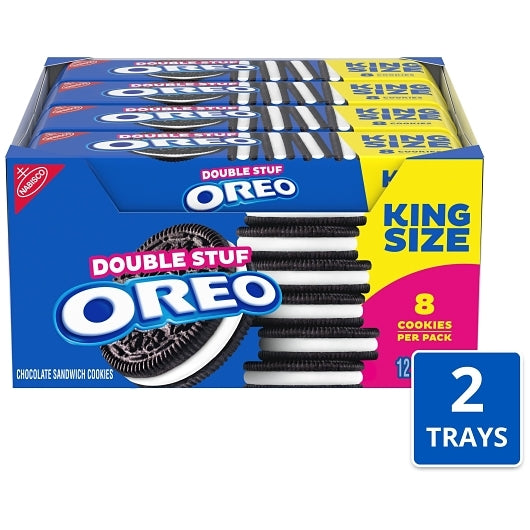 Oreo Nabisco Original Double Stuf King Size Cookies, 2 x 12 x 4.15 oz Case - Bakery & Desserts