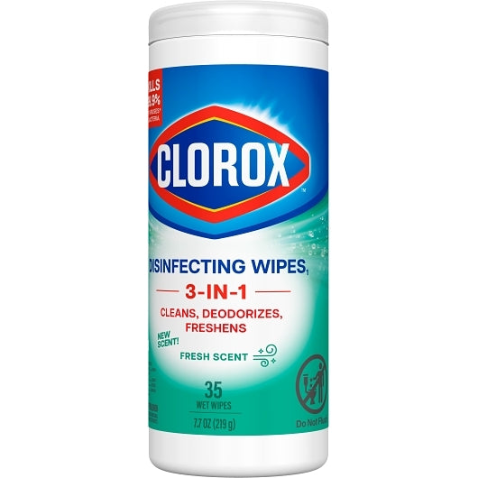 Clorox Disinfectant Fresh Scent Can Wipes, 12 x 35 ct Case - Alternate product angle or state