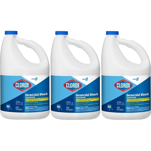 CloroxPro Liquid Concentrate, Commercial Solutions, Germicidal Bleach, 3 x 121 fl oz Case - GS1 product shown out of package