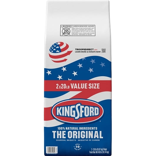 Kingsford ORIGINAL CHARCOAL BRIQUETTES, 2 x 20 lb Case - DOT product image 4
