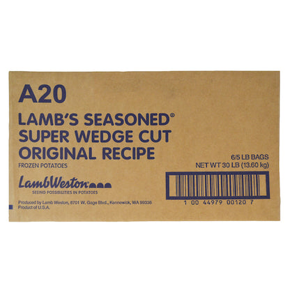 Lamb Weston Original Super Jo Jo's Potato Wedges, 6 x 5 lb Case - DOT product image 2