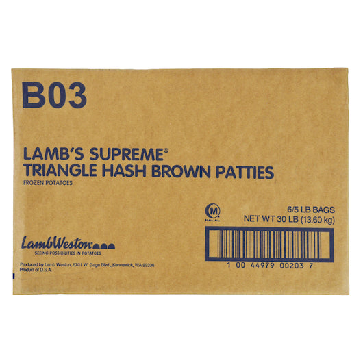 Lamb Supreme Supreme Tripat Hashbrown, 6 x 5 lb Case - DOT product image 2