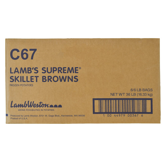 Lamb Weston Supreme Sky Blue Brown Diced Potato, 6 x 6 lb Case - DOT product image 6