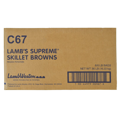 Lamb Weston Supreme Sky Blue Brown Diced Potato, 6 x 6 lb Case - DOT product image 6