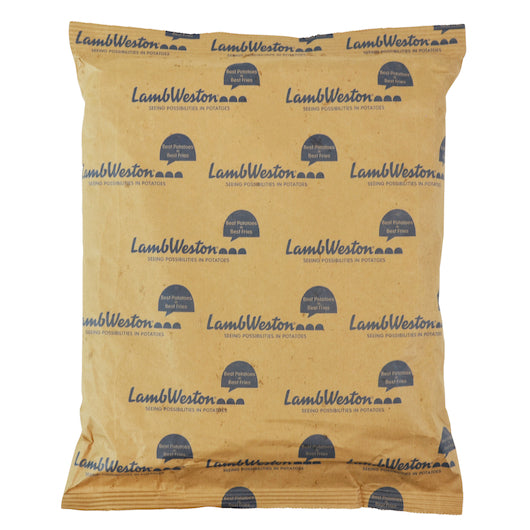 Lamb Weston Natural Skin-On Criss Cut French Fries, 6 x 4.5 lb Case - Frozen Potatoes Sides