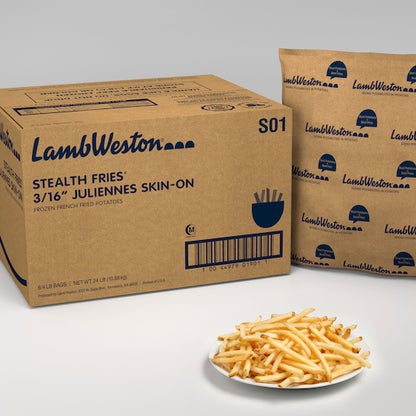Stealth Fries Frozen Skin-On Julienne Cut French Fries, 6 x 4 lb Case - DOT product image 5