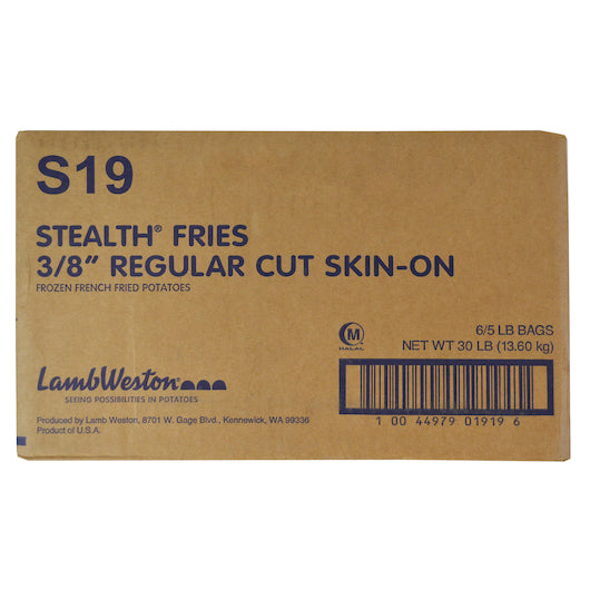 Lamb Weston Stealth Natural Cut Regular French Fries, 6 x 5 lb Case - DOT product image 2