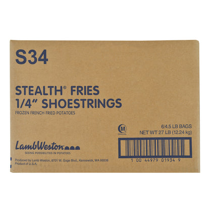 Lamb Weston Stealth Frozen .25" Shoestring French Fries, 6 x 4.5 lb Case - DOT product image 6