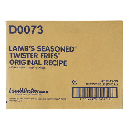 Lambs Seasoned Original Recipe Seasoned Twister Fries, 6 x 5 lb Case - DOT product image 2