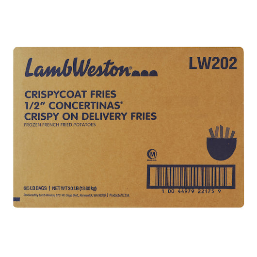 Crispy Coat Fries 1/2" CONCERTINA FRIES, 6 x 5 lb Case - DOT product image 2