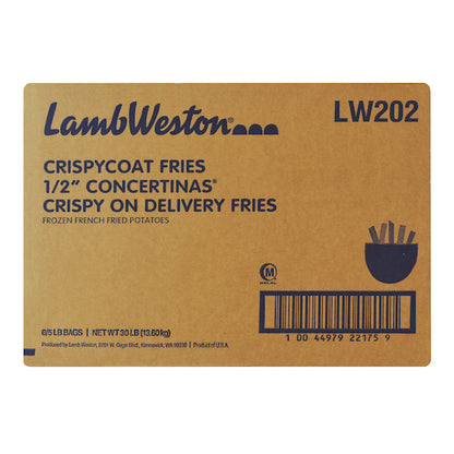 Crispy Coat Fries 1/2" CONCERTINA FRIES, 6 x 5 lb Case - DOT product image 2