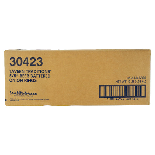 Lamb Weston Tantalizers 5/8" BEER BATTERED ONION RINGs, 4 x 2.5 lb Case - DOT product image 6