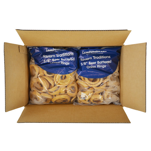 Lamb Weston Tantalizers 5/8" BEER BATTERED ONION RINGs, 4 x 2.5 lb Case - DOT product image 4