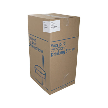 D & W Wrapped Giant Straws with Red Stripe, 25 x 300 x 1 each Case - GS1 closed shipping case image