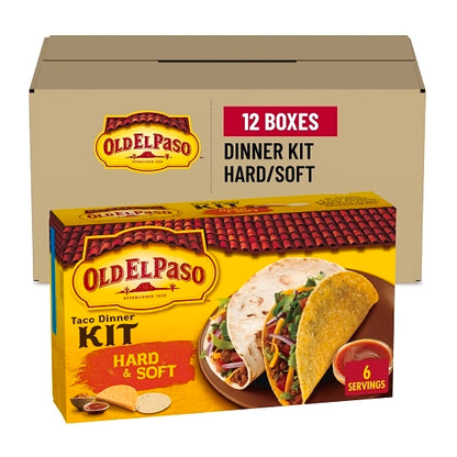 Old El Paso Hard and Soft Taco Dinner Kit, 12 x 11.4 oz Case - GS1 mobile-ready hero image