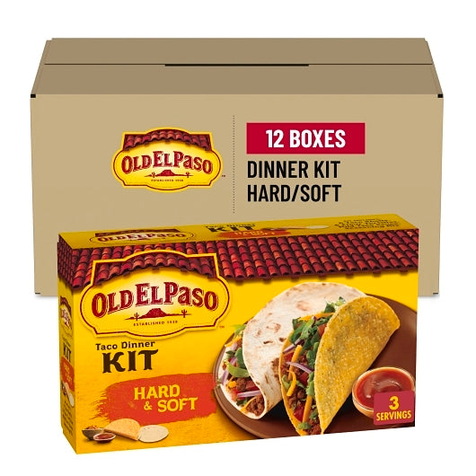 Old El Paso Hard and Soft Taco Dinner Kit, 12 x 11.4 oz Case - GS1 mobile-ready hero image