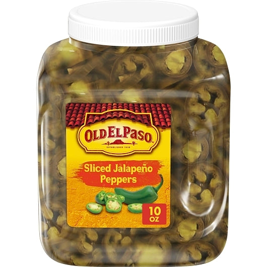 Old El Paso Sliced Jalapeno Peppers, 4 x 106 oz Case - Fruit & Sides