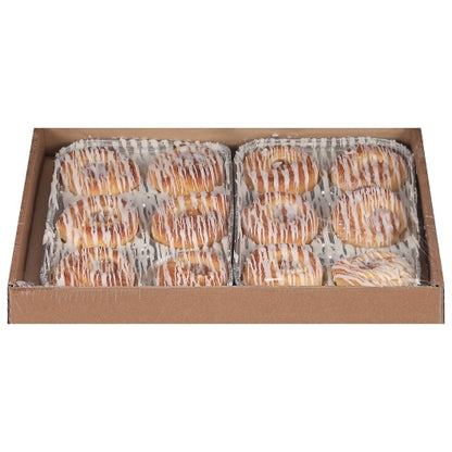 Pennant Foods Demi Crown Variety 24 Apple, 24 Cheese, and 24 Raspberry Danish, 6 x 12 x 1.25 oz Case - DOT product image 2