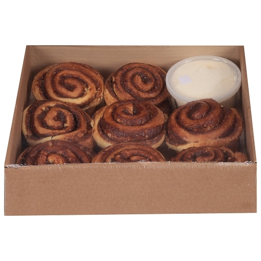 Pennant Foods Cinnamon Roll With Cream Cheese Icing Cup, 5 x 40 x 5 oz Case - Bakery & Desserts