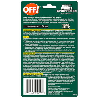OFF! Deep Woods Off Sportsman Spritz, 12 x 1 oz Case - Cleaners & Sanitizers