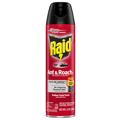 Raid Outdoor Fresh Scent Ant & Roach Killer, 12 x 12 oz Case - DOT product image 7