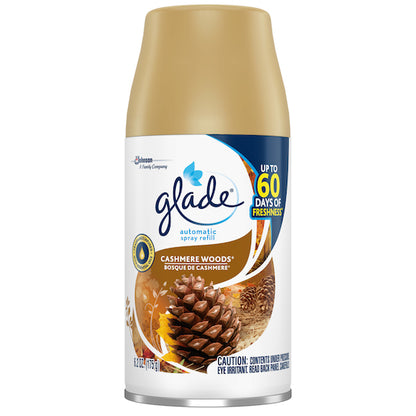 Glade AUTOMATIC SPRAY REFILL CASHMERE WOODS, 6 x 6.2 oz Case - DOT product image 6