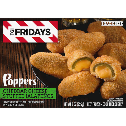 Tgif Frozen Pizza Cheddar Cheese Jalapeno Poppers, 8 x 8 oz Case - DOT product image 4