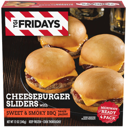 Tgi Fridays Cheeseburger Sweet & Smokey BBQ Cheeseburger Slider, 4 x 340 GR Case - DOT product image 2