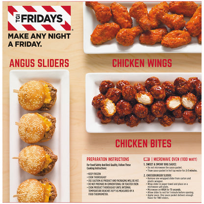 Tgi Fridays Cheeseburger Sweet & Smokey BBQ Cheeseburger Slider, 4 x 340 GR Case - DOT product image 8