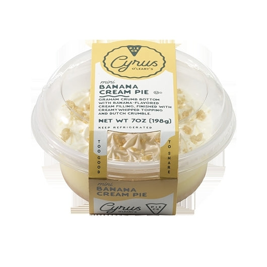 Cyrus O'Leary's Mini Banana Cream Pie, 8 x 7 oz Case - Bakery & Desserts