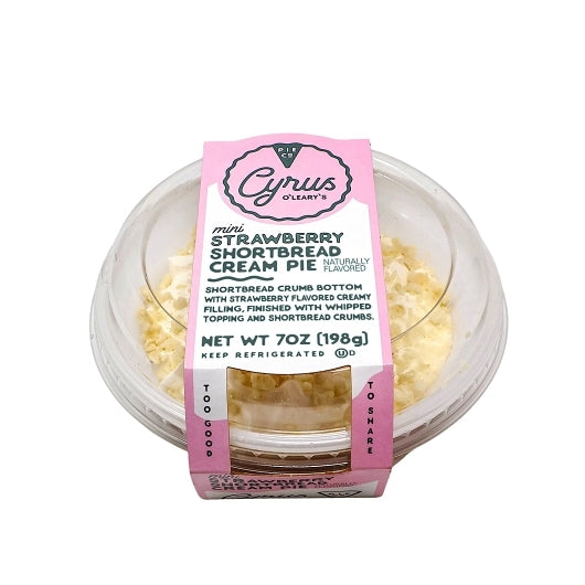 Cyrus O'Leary's Mini Strawberry Shortbread Cream Pie, 8 x 7 oz Case - Bakery & Desserts
