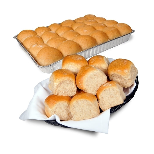 Bridgford Heat n Serve White Whole Wheat Rolls, 1 x 120 PC Case - Breads, Rolls & Buns