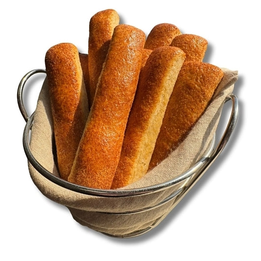 Bridgford Fully Baked White Whole Wheat Garlic Breadsticks, 1 x 120 PC Case - Breads, Rolls & Buns
