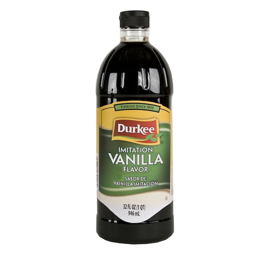 Durkee Imitation Vanilla Flavoring, 6 x 32 fl oz Case - Pantry Ingredients
