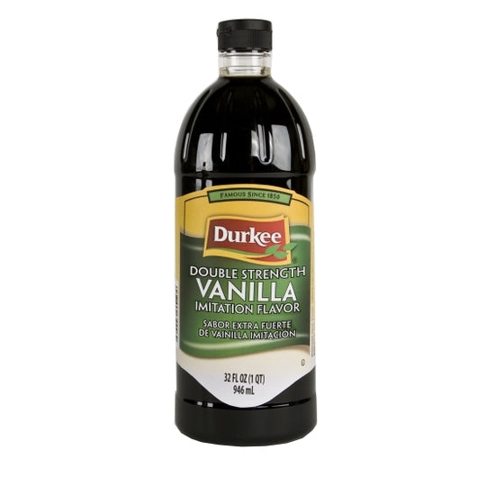 Durkee Imitation Double Strength Vanilla Flavoring, 6 x 32 fl oz Case - Pantry Ingredients
