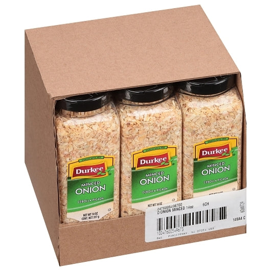 Durkee Minced Onion, 6 x 14 oz Case - GS1 open-case image