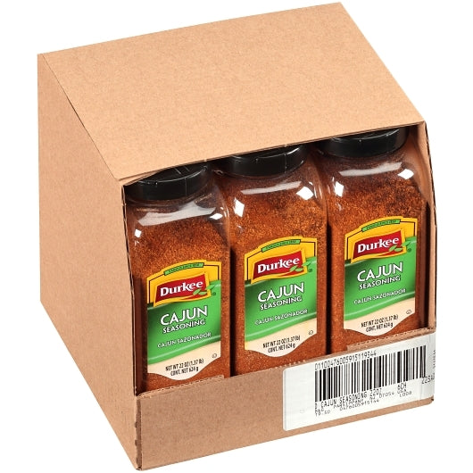 Durkee Cajun Seasoning, 6 x 22 oz Case - GS1 open-case image